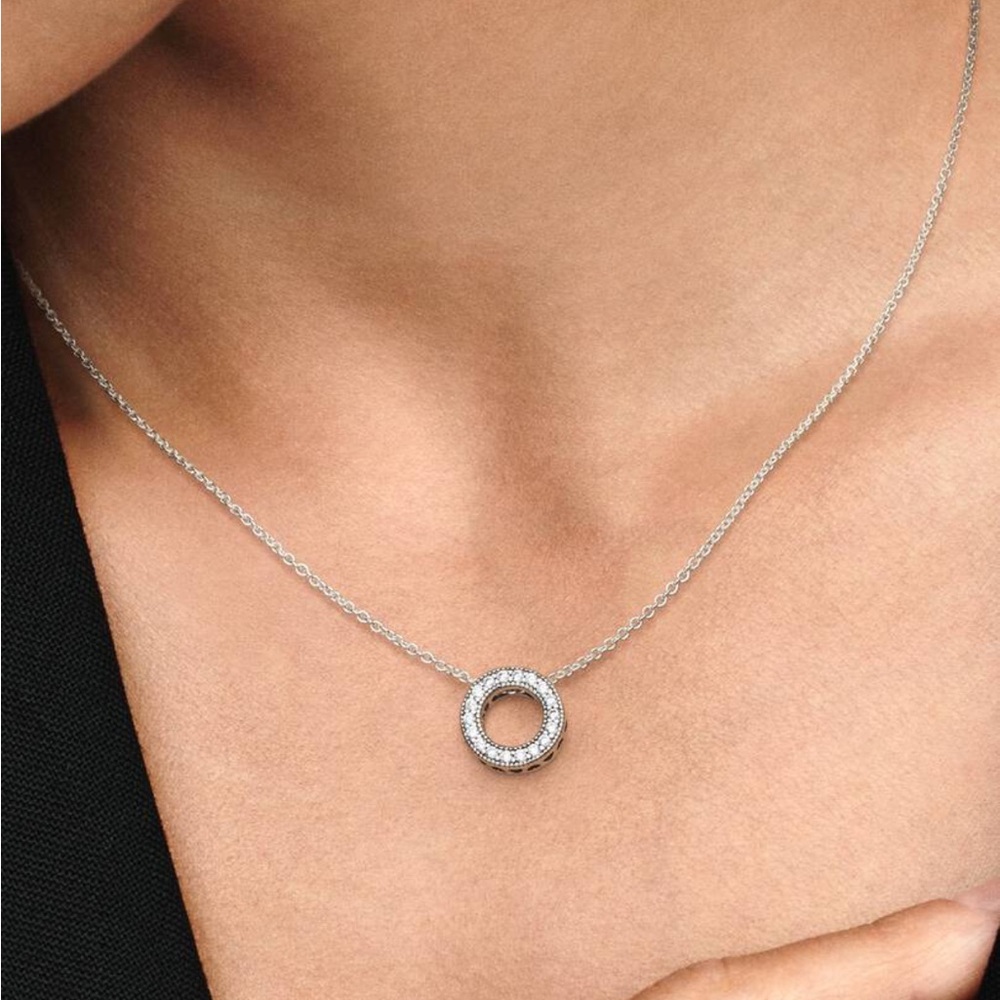 Pandora Silver Circle Pendant Necklace